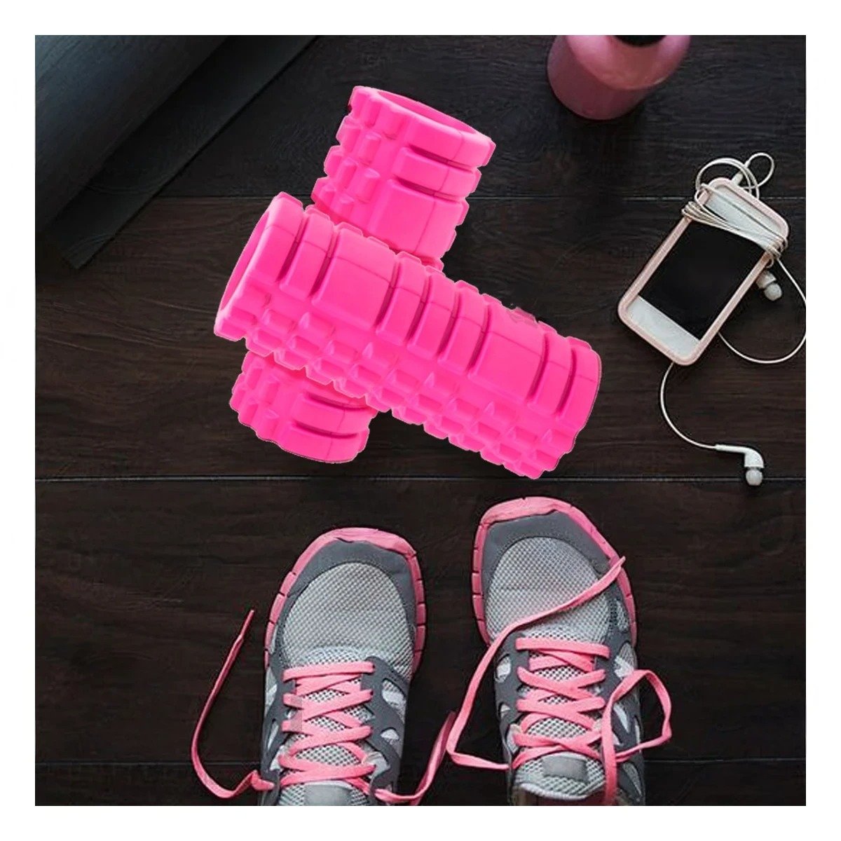 PACK2 ENTRENADOR MUSCULAR PARA RECUPERACION Y ESTIRAMIENTOS 33X15CM FUCSIA Y+PAPEL REGALO - 2
