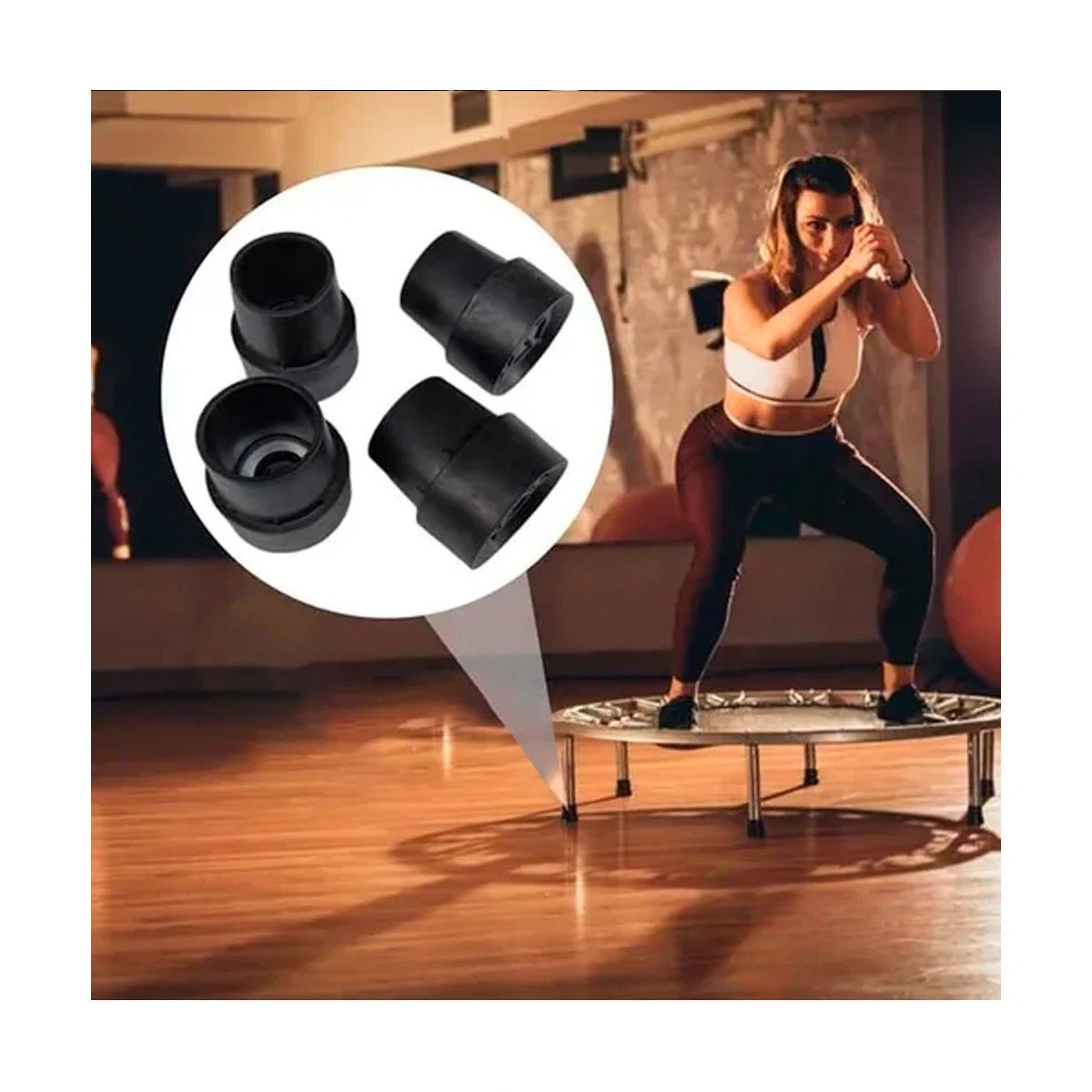 PACK2 REBOTADOR TALLA M COLOR NEGRO PARA CARDIO INTENSO EN CASA - 5