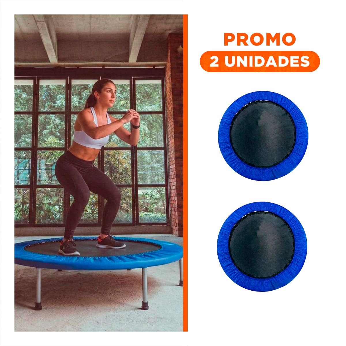 PACK2 BASE FITNESS TALLA M COLOR AZUL PARA CARDIO DIARIO EN CASA - 1