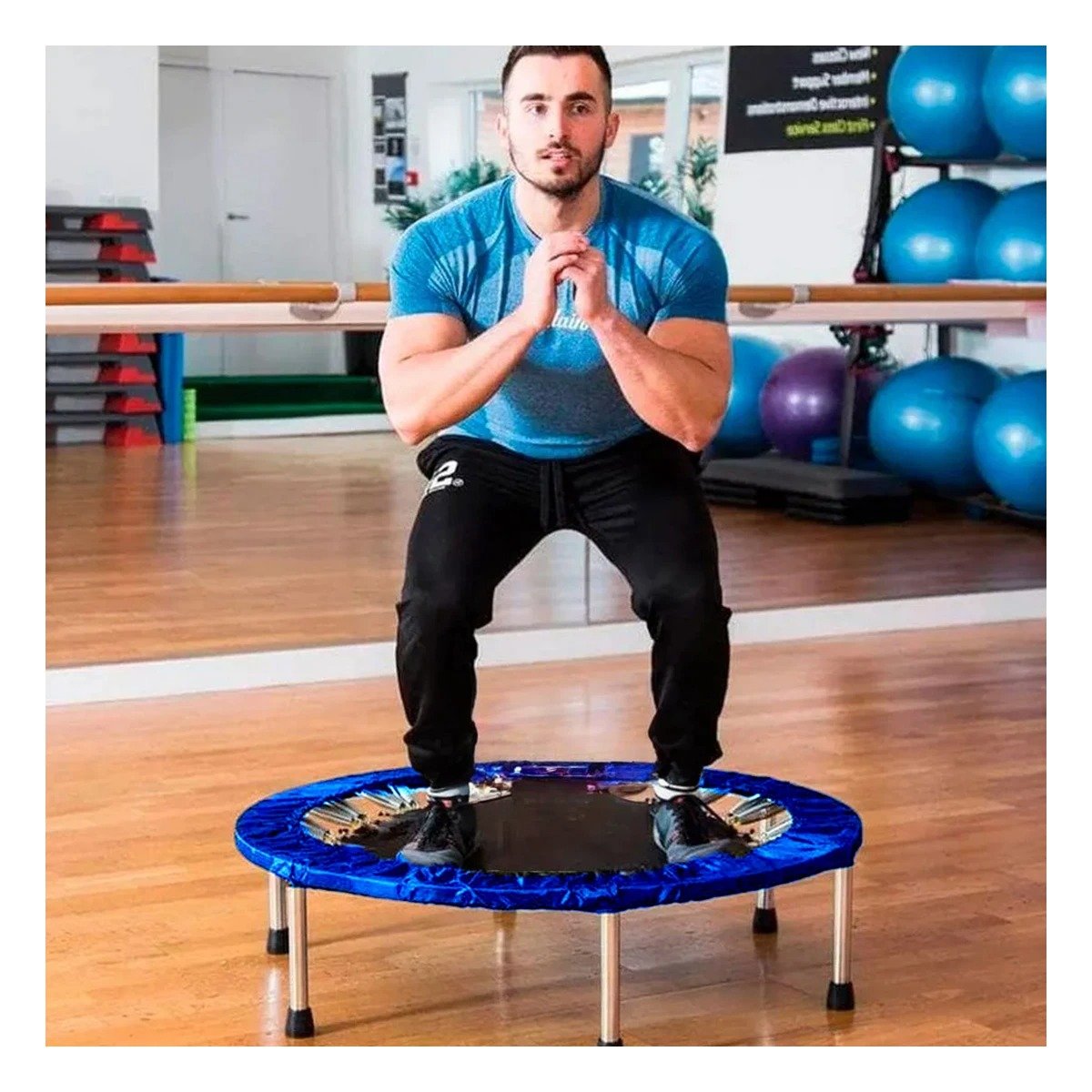 PACK2 BASE FITNESS TALLA M COLOR AZUL PARA CARDIO DIARIO EN CASA - 2