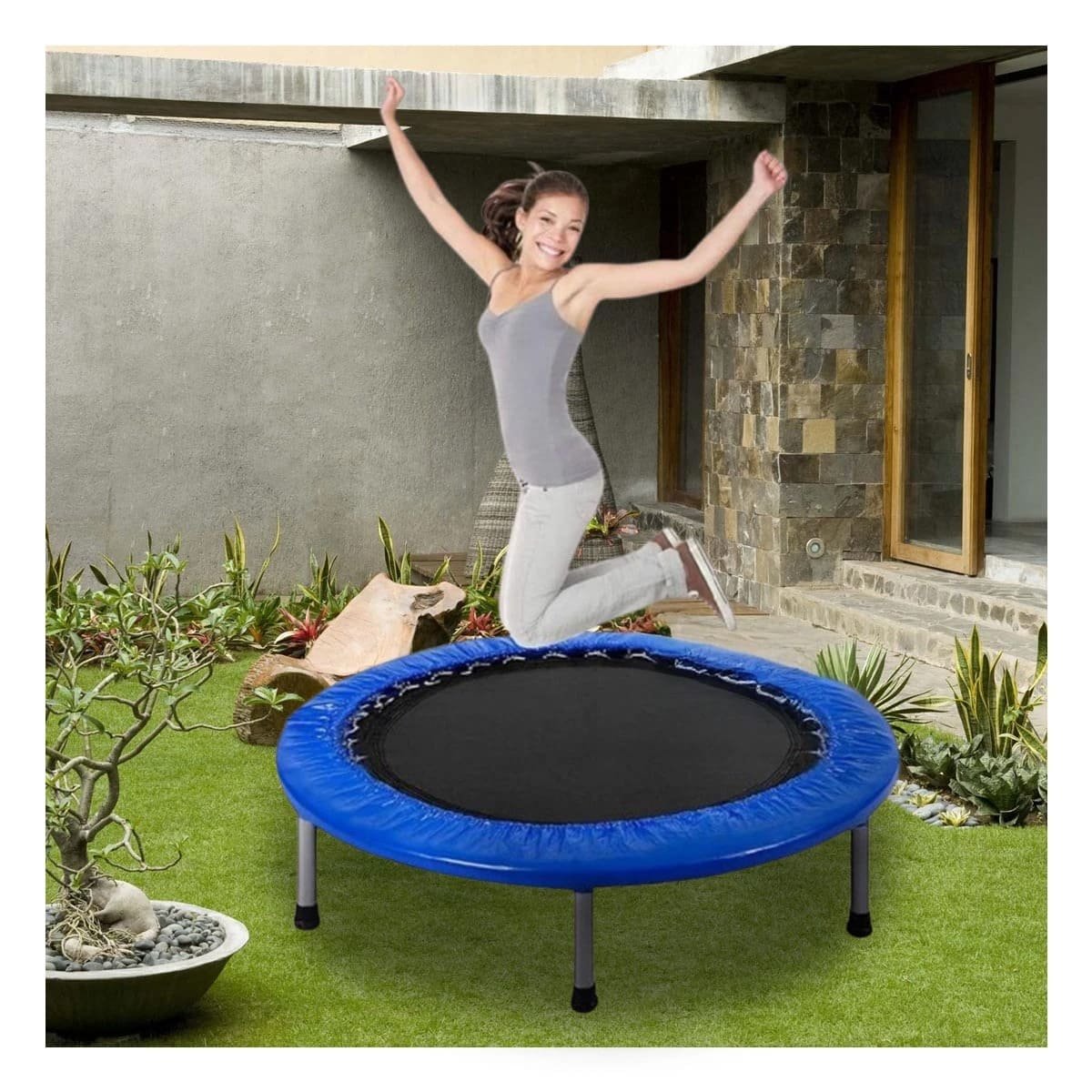 PACK2 BASE FITNESS TALLA M COLOR AZUL PARA CARDIO DIARIO EN CASA - 3