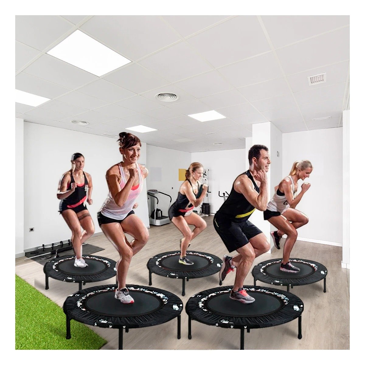 PACK2 COLOR NEGRO REBOTADOR FITNESS TALLA M PARA ENTRENAMIENTO ACTIVO Y+PAPEL REGALO - 2