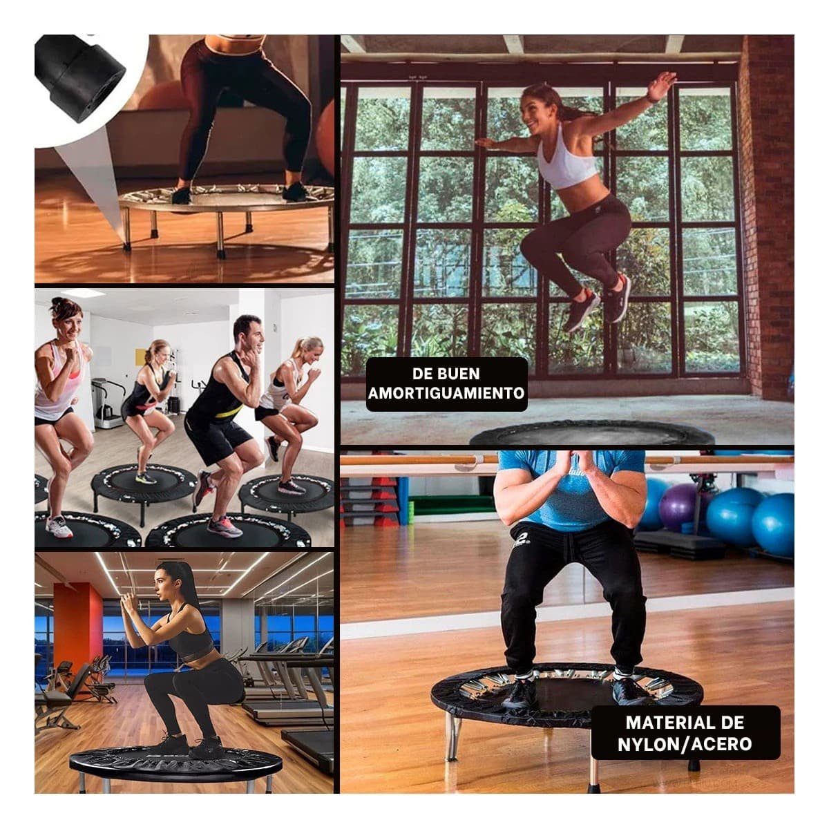 PACK2 COLOR NEGRO REBOTADOR FITNESS TALLA M PARA ENTRENAMIENTO ACTIVO Y+PAPEL REGALO - 3