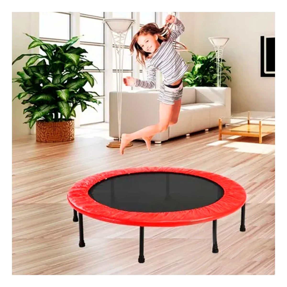 PACK2 MINI TRAMPOLIN TALLA S ROJO PARA ACTIVIDAD FISICA EJERCICIOS Y USO SEGURO Y+PAPEL REGALO - 5