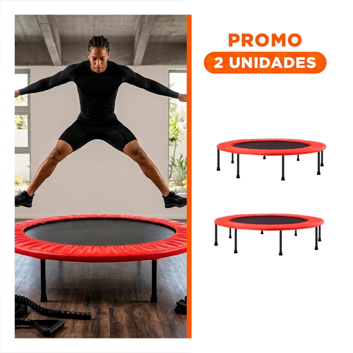 PACK2 ESTRUCTURA FITNESS TALLA M EN COLOR ROJO PARA ENTRENAMIENTO EN CASA - 1