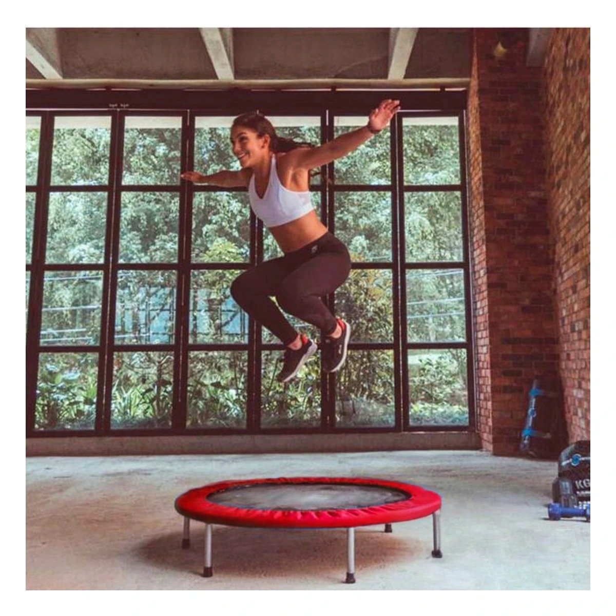 PACK2 FITNESS TRAMPOLIN TALLA S ROJO CON BASE FIRME MATERIAL RESISTENTE Y+REGALO STICKER - 3