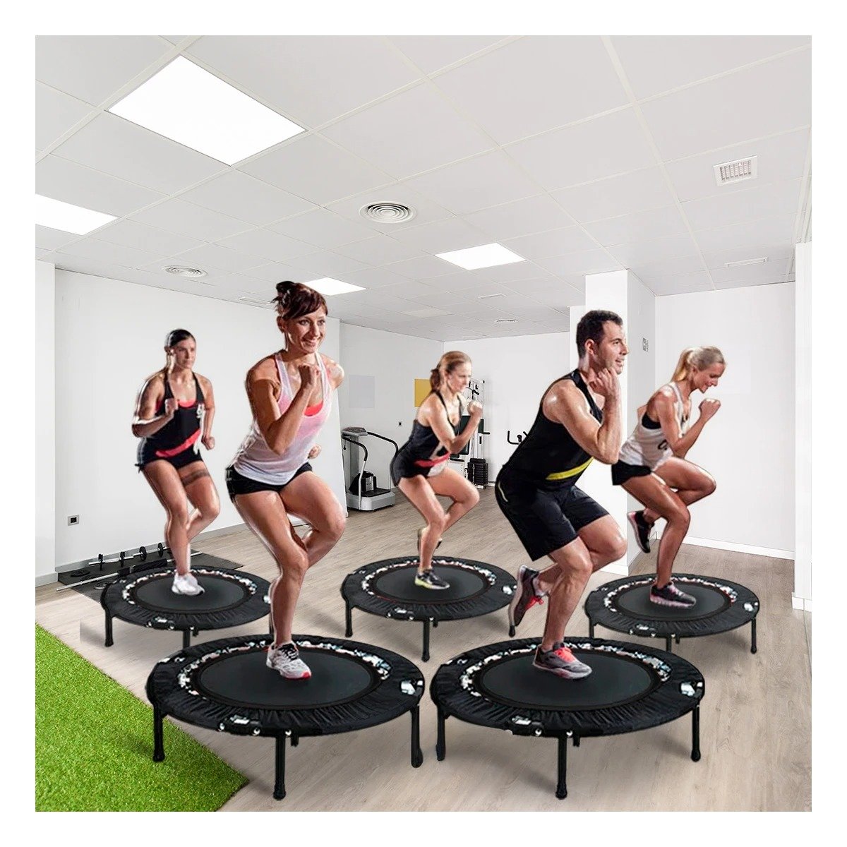 PACK2 TRAMPOLIN TALLA S NEGRO PERFECTO PARA RECREACION Y SALTOS DIVERTIDOS - 2