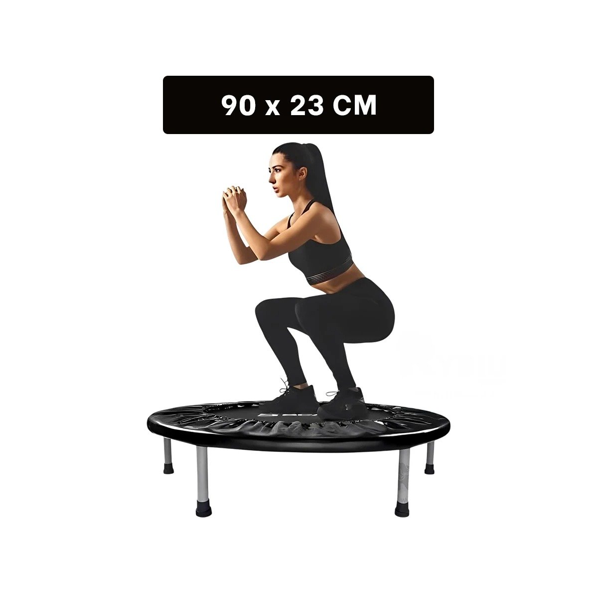 PACK2 TRAMPOLIN TALLA S NEGRO PERFECTO PARA RECREACION Y SALTOS DIVERTIDOS - 4