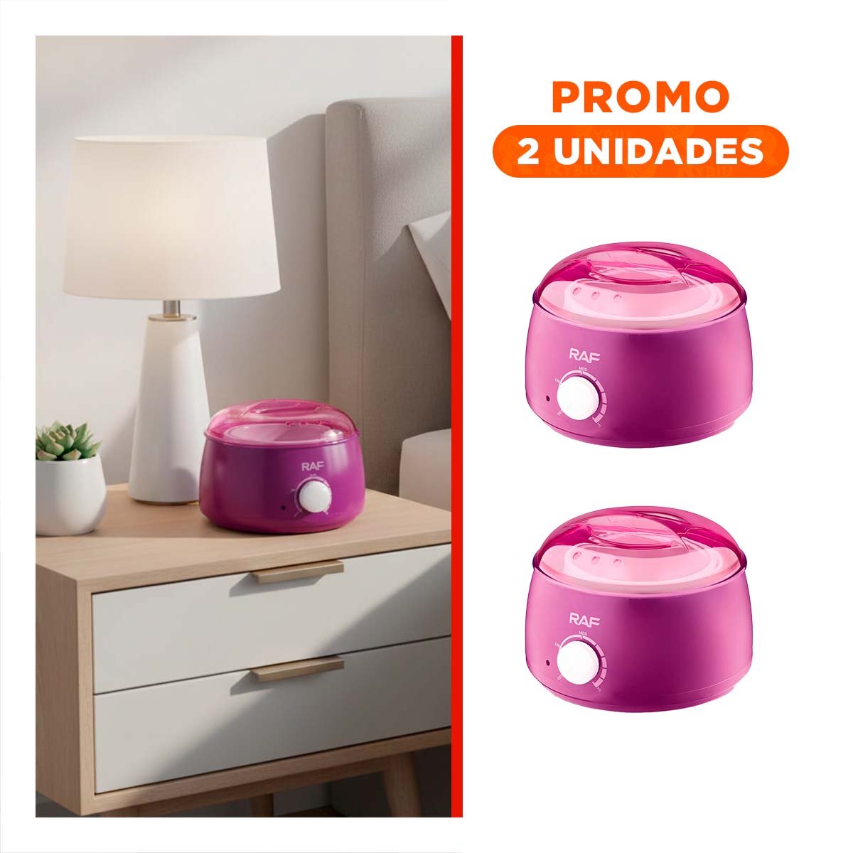 PACK2 OLLA MODERNA PARA CERA MORADO ELECTRICA - 1