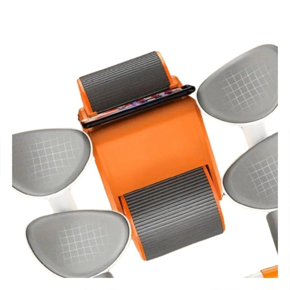 PACK6 RUEDA DE EJERCICIO 2 EN 1 CON TABLERO ANALOGICO NARANJA PARA FITNESS Y+REGALO STICKER - 2