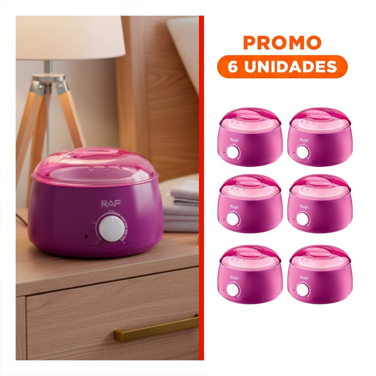 PACK6 EQUIPO PRACTICO PARA CERA MORADO ELECTRICO - 1