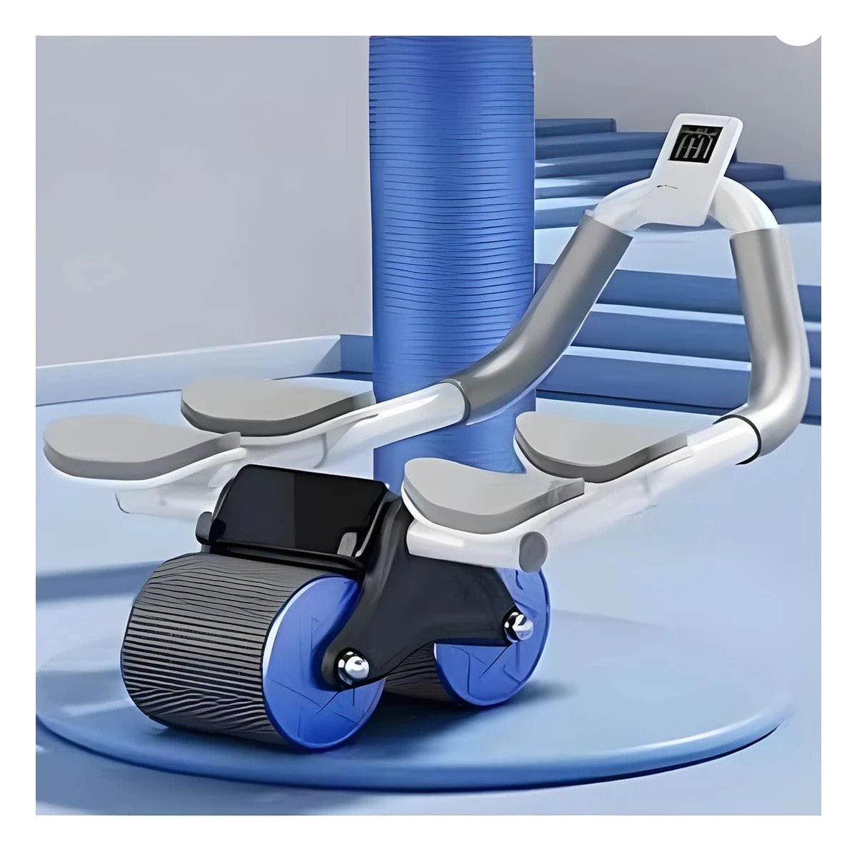 PACK2 RODILLO ABDOMINAL 2 EN 1 CON SISTEMA ANALOGICO AZUL Y+PAPEL REGALO - 5