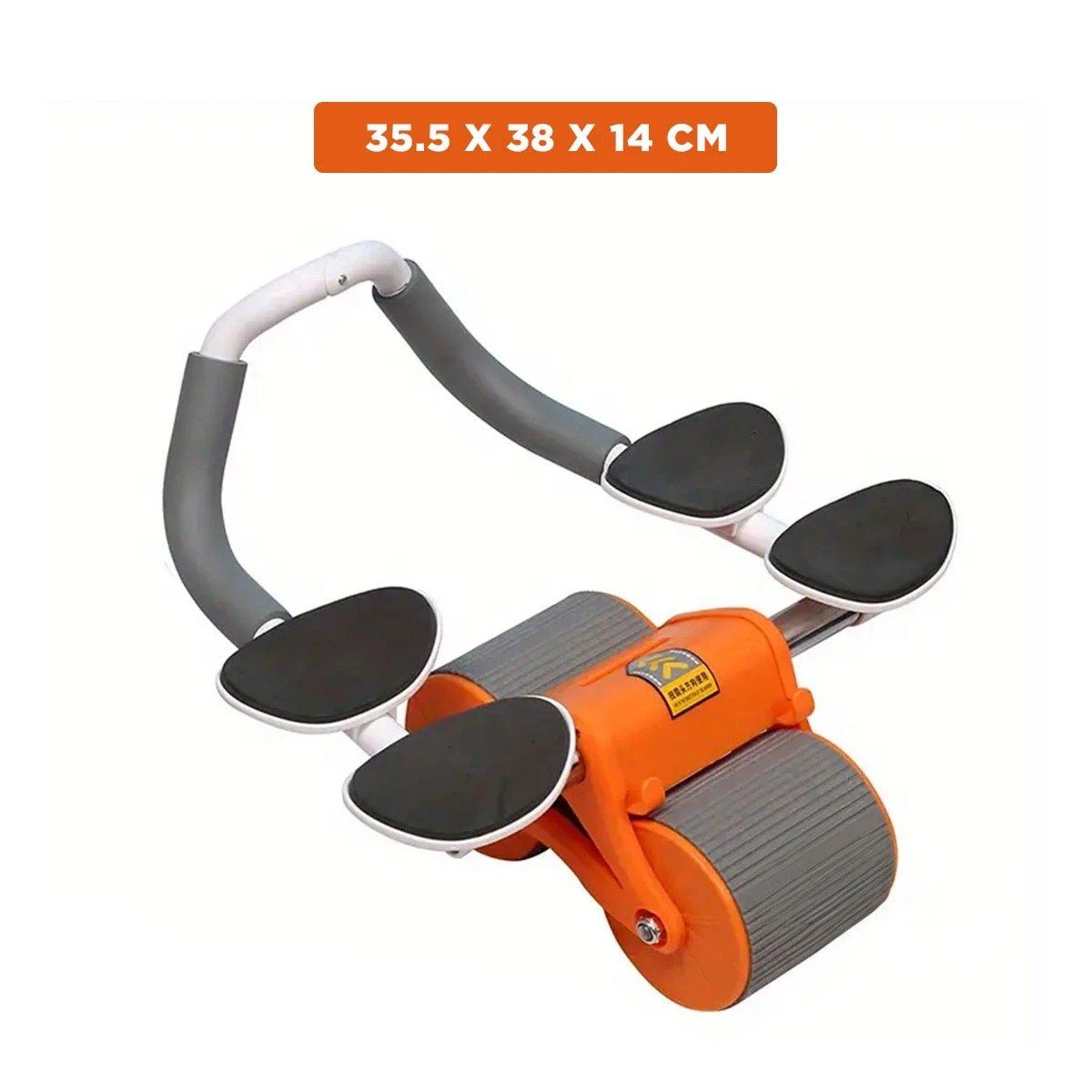 PACK2 RUEDA ABDOMINAL 2 EN 1 CON CONTADOR ANALOGICO Y BASE ESTABLE NARANJA Y+REGALO STICKER - 4