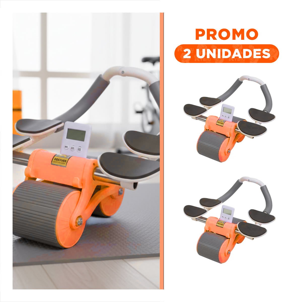 PACK2 AB WHEEL 2 EN 1 CON TABLERO ANALOGICO PARA USO DIARIO NARANJA - 1