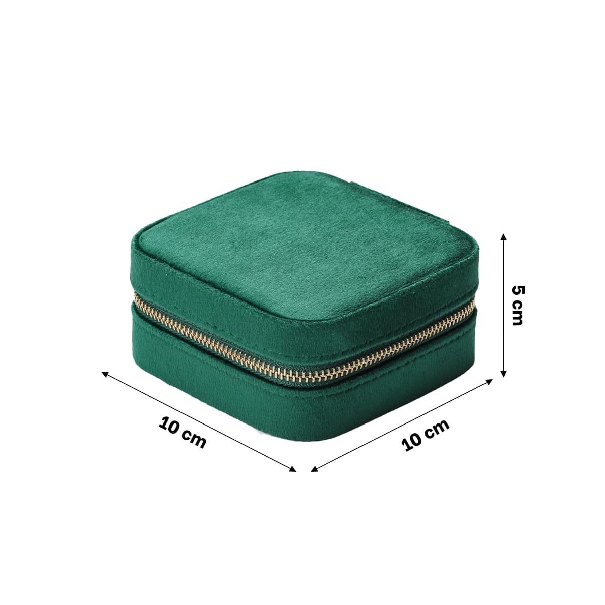PACK6 JOYERO SUAVE CON ESPEJO TERCIOPELO VERDE OSCURO Y+REGALO STICKER - 4