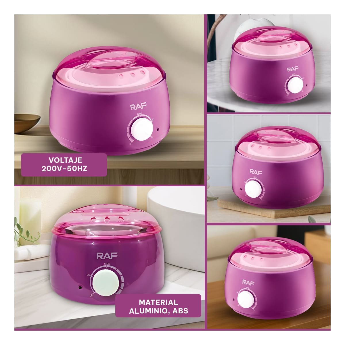 FUNDIDOR PORTATIL PARA CERA MORADO ELECTRICO Y+POST IT - 5