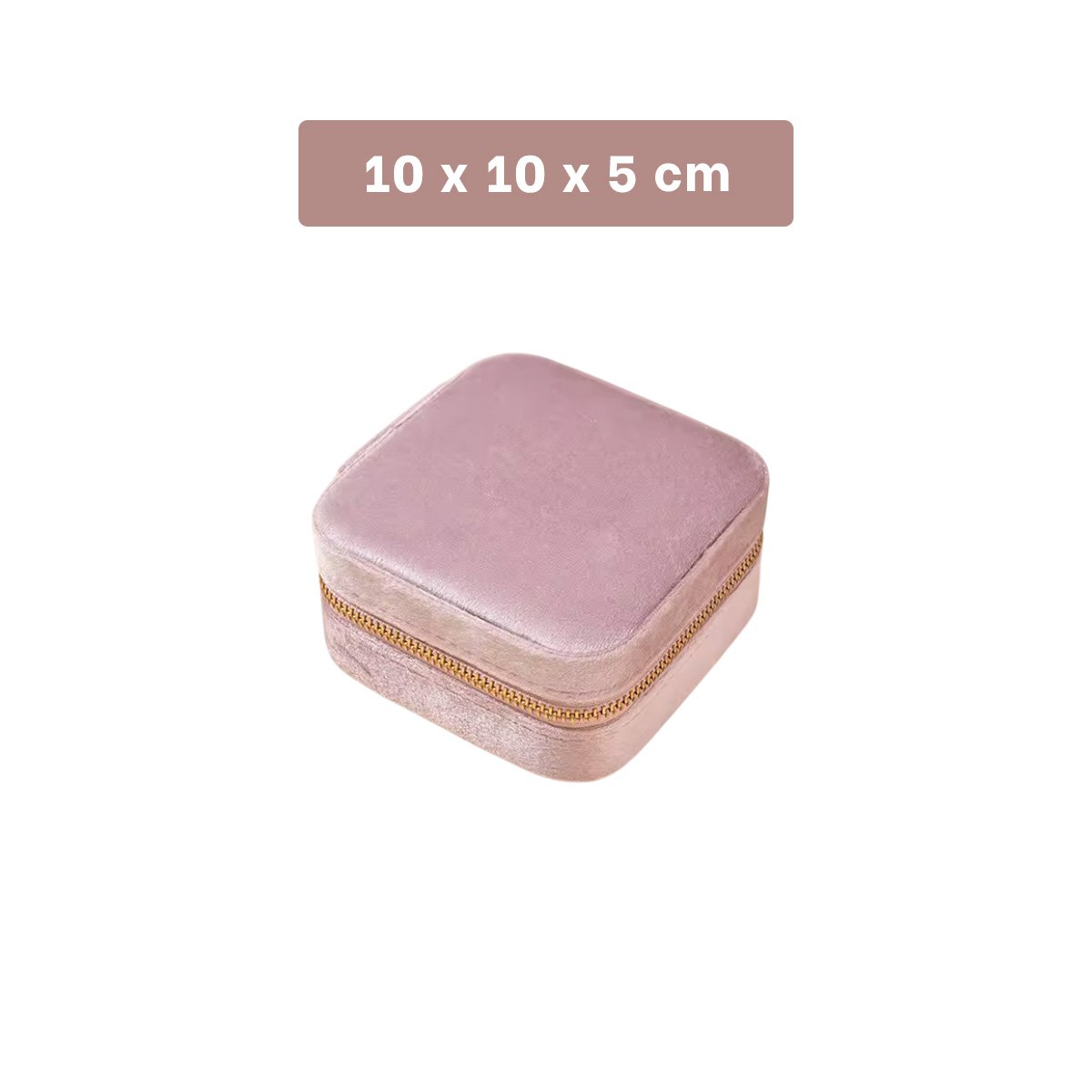 ORGANIZADOR DE VIAJE TERCIOPELO ROSADO PARA JOYAS Y+POST IT - 4