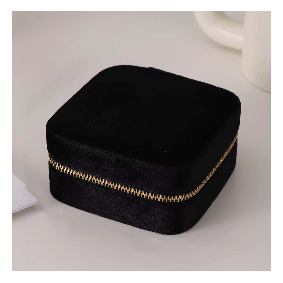 ORGANIZADOR DE VIAJE TERCIOPELO NEGRO PARA JOYAS Y+POST IT - 3