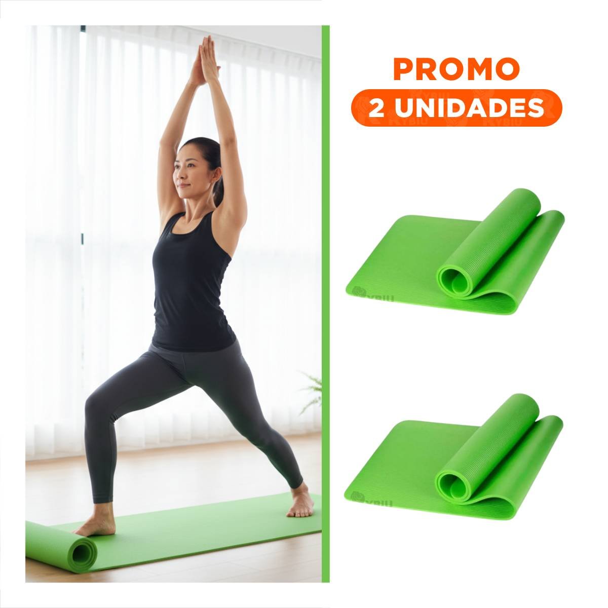 PACK2 TAPIZ DE ENTRENAMIENTO PARA CIRCUITOS FUNCIONALES 8MM VERDE GOMA - 1
