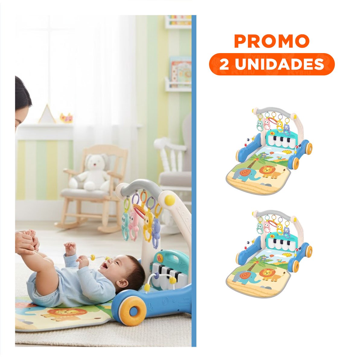 PACK2 CENTRO DE ACTIVIDADES 2 EN 1 CON ANDADOR PARA EQUILIBRIO INICIAL - 1