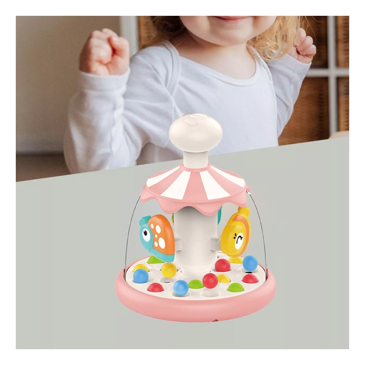 PACK6 CENTRO DE ACTIVIDADES SENSORIAL CON FORMA DE PECES ROSADO NINOS PEQUENOS - 5