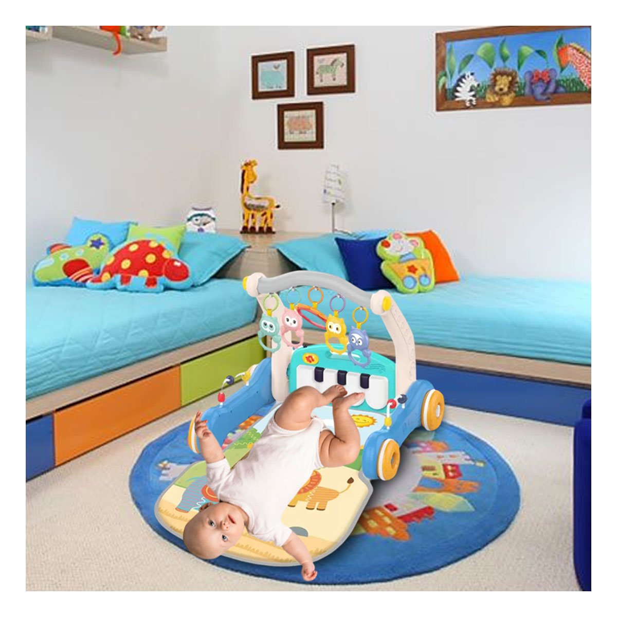 PACK4 ALFOMBRA MULTIJUEGO 2 EN 1 CON PIANO PARA ESTIMULO AUDITIVO - 3