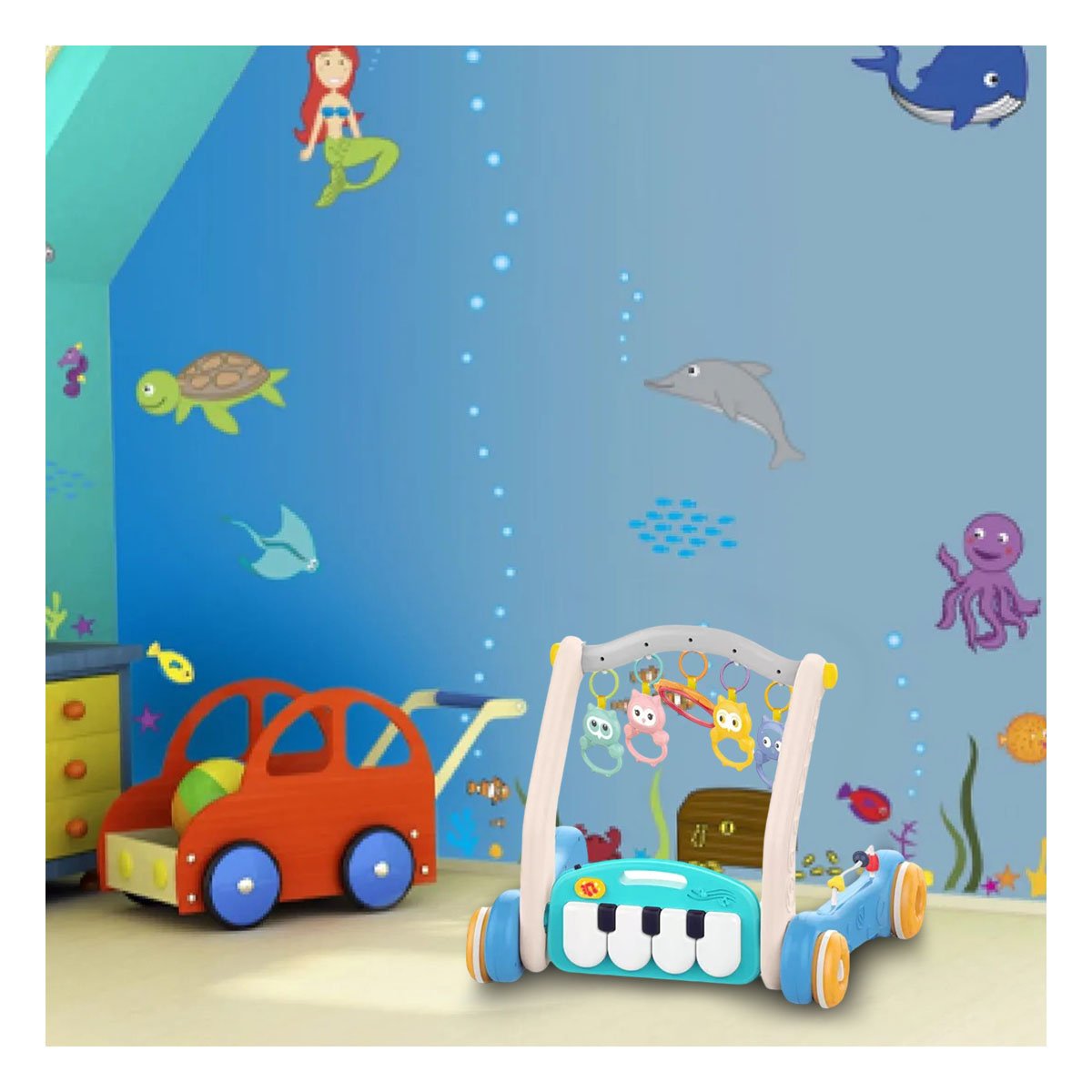 PACK2 TAPETE RECREATIVO 2 EN 1 CON PIANO MULTICOLOR PARA MOTRICIDAD FINA Y+PAPEL REGALO - 5