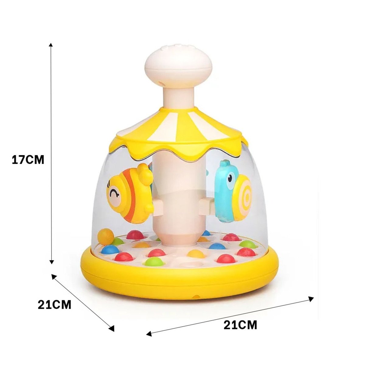 PACK6 CARRUSEL GIRATORIO CON FIGURA DE PECES AMARILLO PARA DESARROLLO DEL NINO Y+PAPEL REGALO - 4
