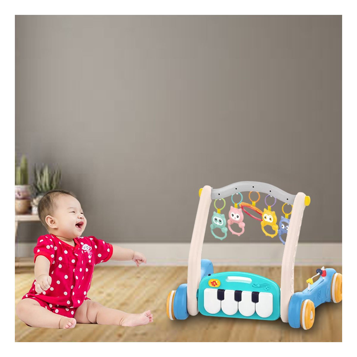 PACK4 GIMNASIO PRACTICO 2 EN 1 CON ANDADOR Y PIANO PARA USO DIARIO Y+PAPEL REGALO - 5