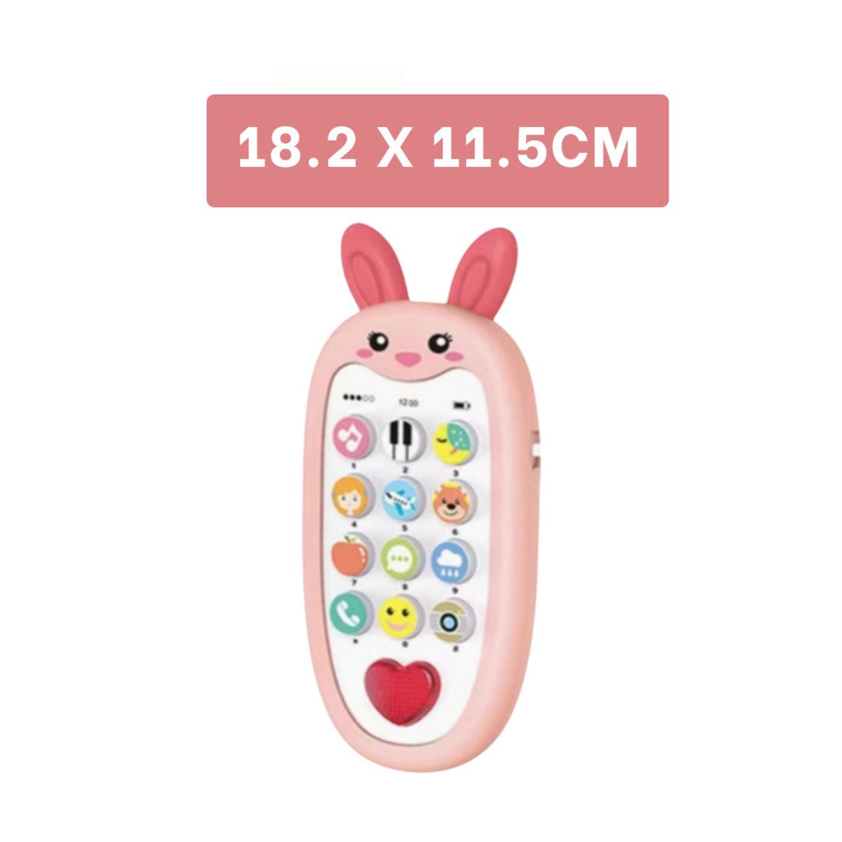 PACK6 SMARTPHONE DIDACTICO DE CONEJO BILINGUE MUSICAL EN ROSADO COMPACTO Y+PAPEL REGALO - 4