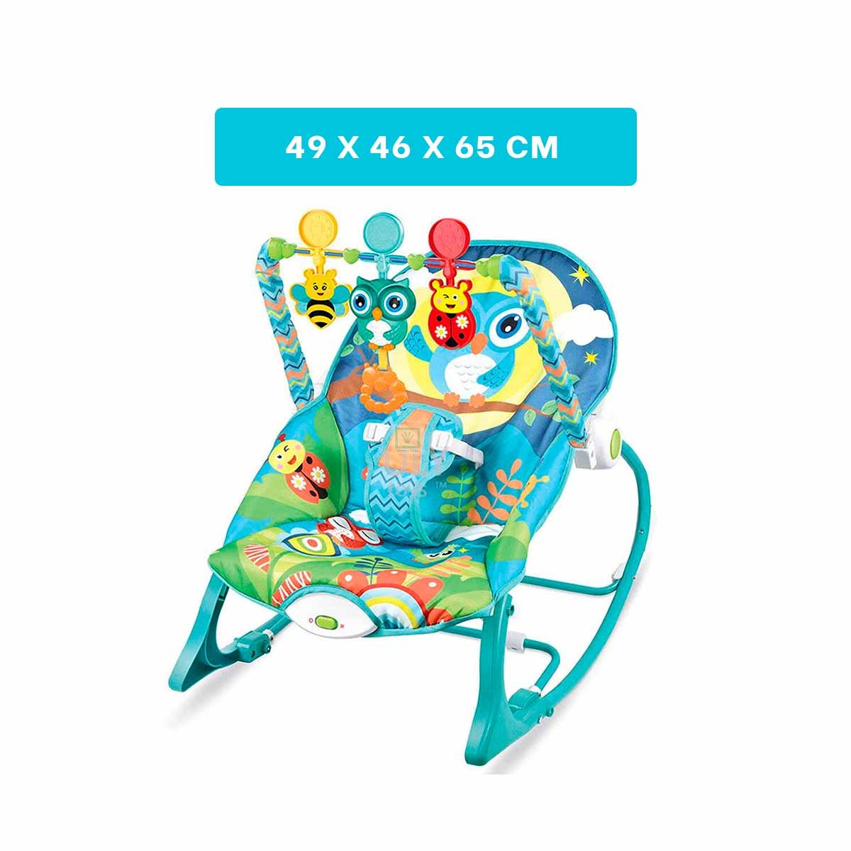 SILLA DE MECEDORA AZUL VIBRATORIA PARA NINOS PEQUENOS FAMILIA Y+LIGAS REGALO - 4