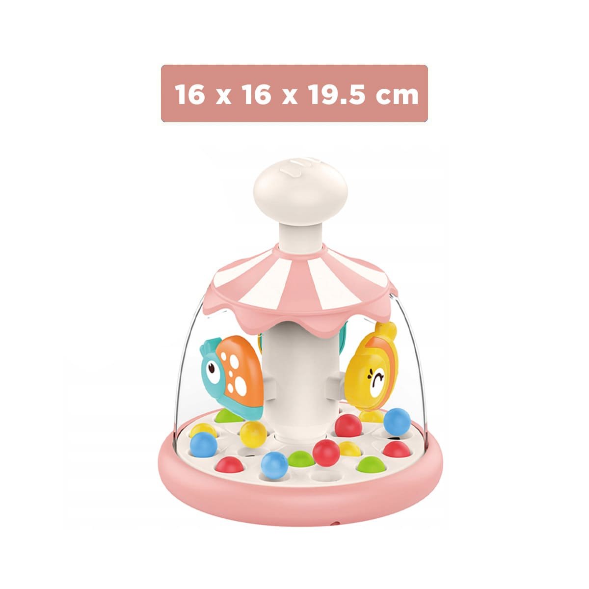 TROMPO DE PECES ROSADO GIRATORIO PARA NINOS DE FAMILIAS CON DIVERSION Y+POST IT - 4