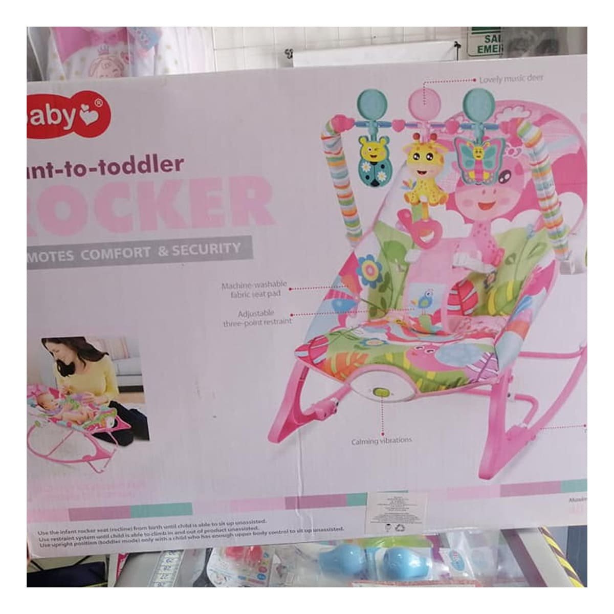 PACK2 ASIENTO MUSICAL DE MECEDORA ROSADO VIBRATORIA DIDACTICO E INTERACTIVO CASA Y+PAPEL REGALO - 5