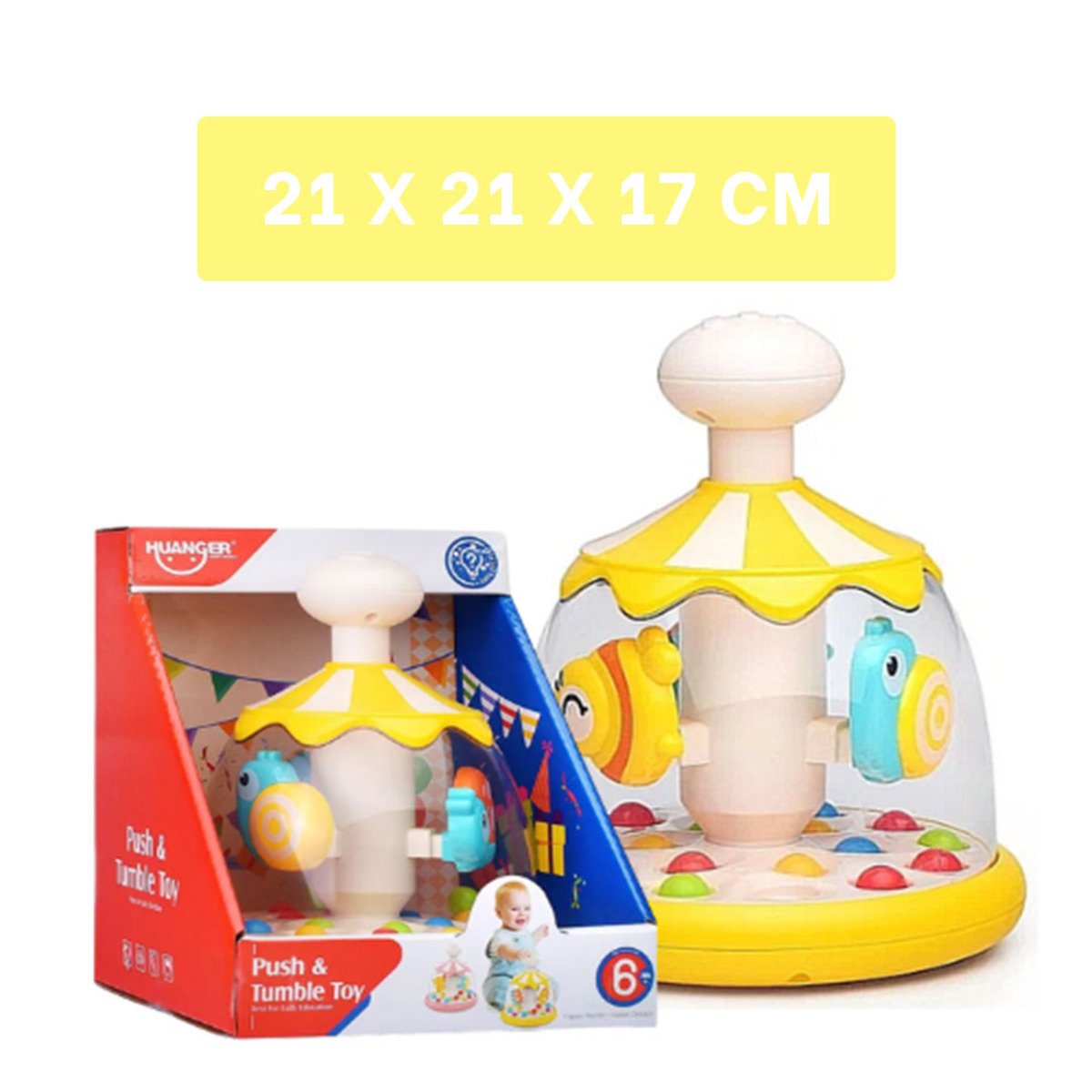 PACK4 GIRADOR RECREATIVO DE PECES AMARILLO GIRATORIO PARA DIVERSION DE NINOS Y+PAPEL REGALO - 4