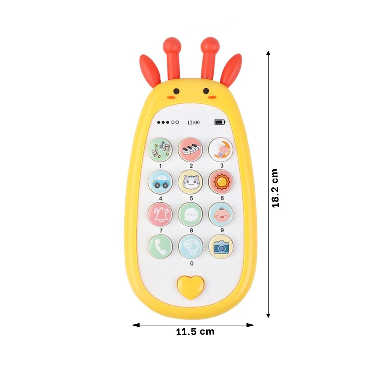 TELEFONO DIDACTICO GIRAFA AMARILLO BILINGUE CON LUCES INTEGRADAS - 4