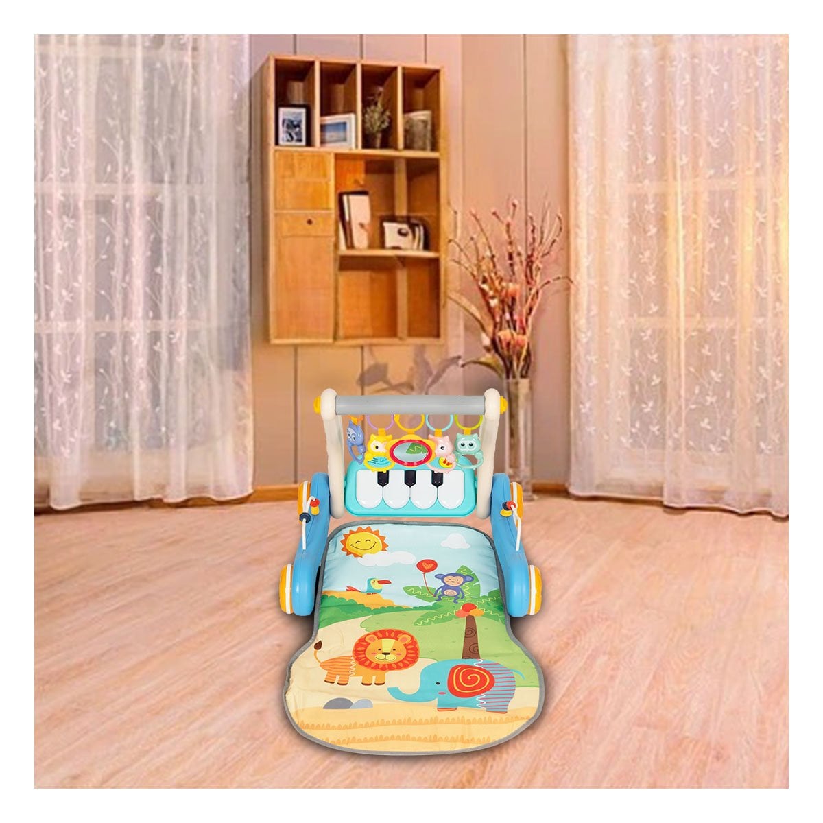 PACK4 CENTRO FUNCIONAL 2 EN 1 CON PIANO CELESTE PARA MOVIMIENTO GUIADO Y+REGALO STICKER - 5