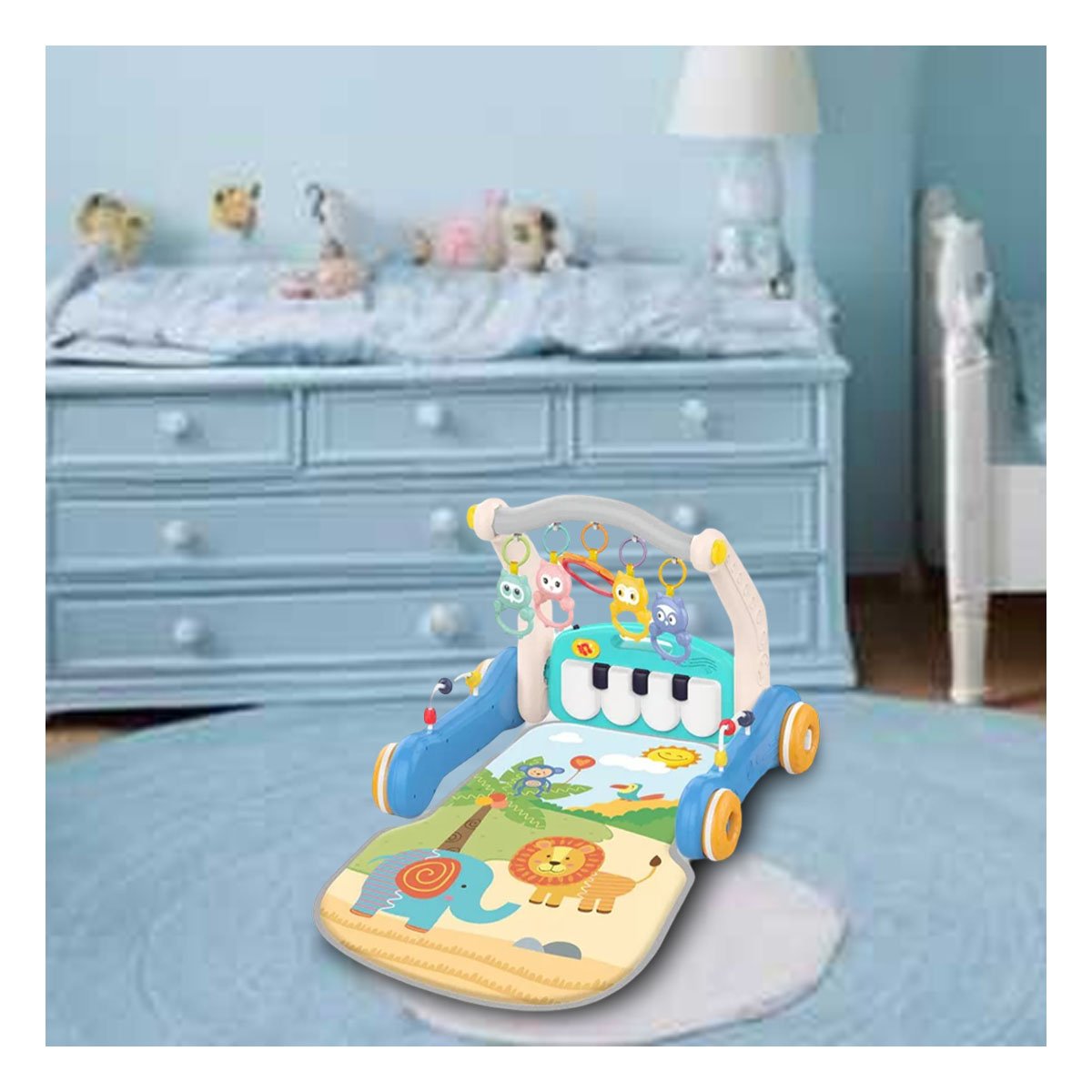 CENTRO INTERACTIVO 2 EN 1 CON PIANO CELESTE PARA JUEGO DINAMICO - 1