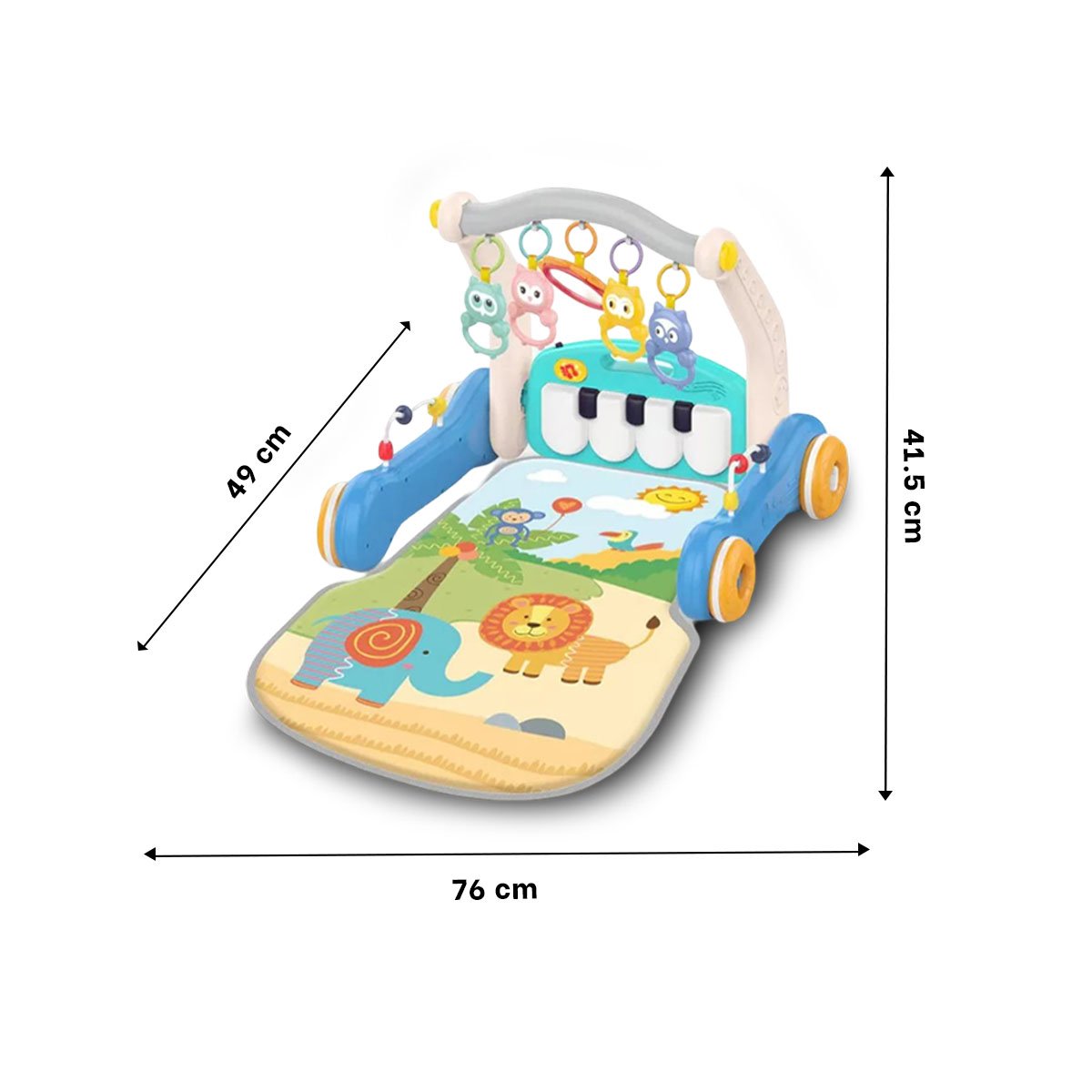 CENTRO INTERACTIVO 2 EN 1 CON PIANO CELESTE PARA JUEGO DINAMICO - 4