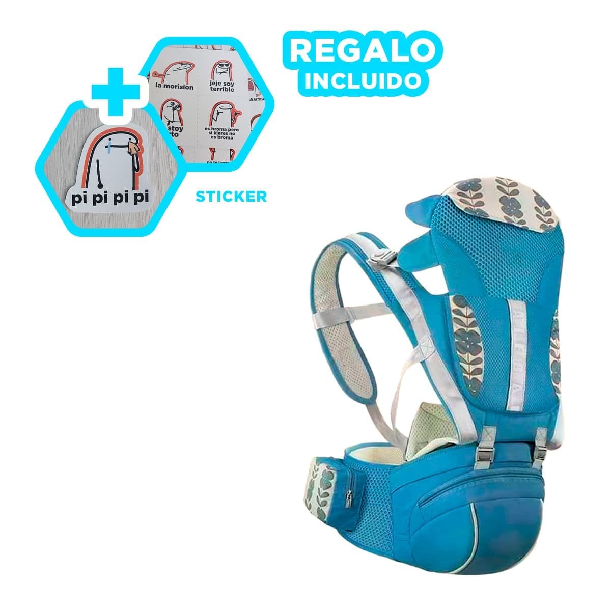 CARGADOR MULTIPOSICION 3 EN 1 AZUL ESTABLE CON SUJECION FIRME Y+REGALO STICKER - 1