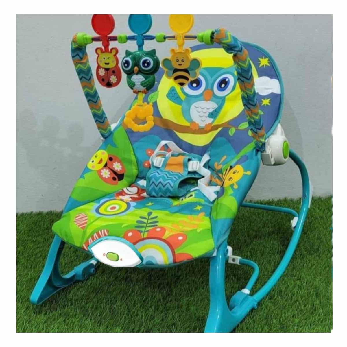 PACK2 HAMACA CREATIVA DE MECEDORA AZUL VIBRATORIA PARA NINOS HOGAR MODERNO - 3