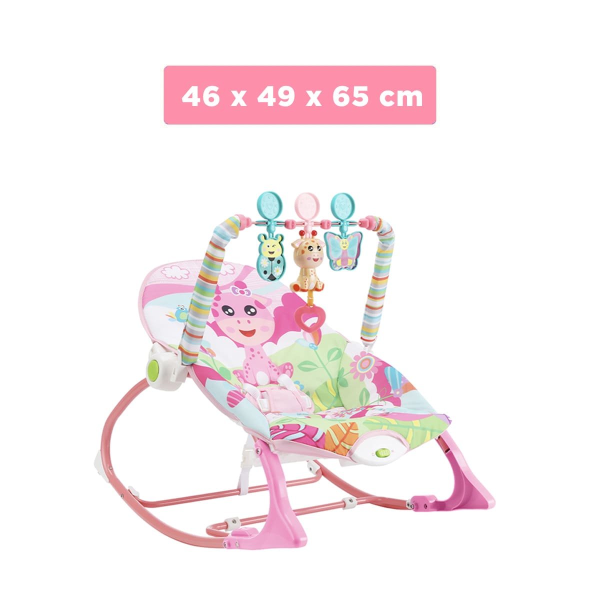 HAMACA MUSICAL DE MECEDORA ROSADO VIBRATORIA EDUCATIVO RESISTENTE BEBE Y+POST IT - 4