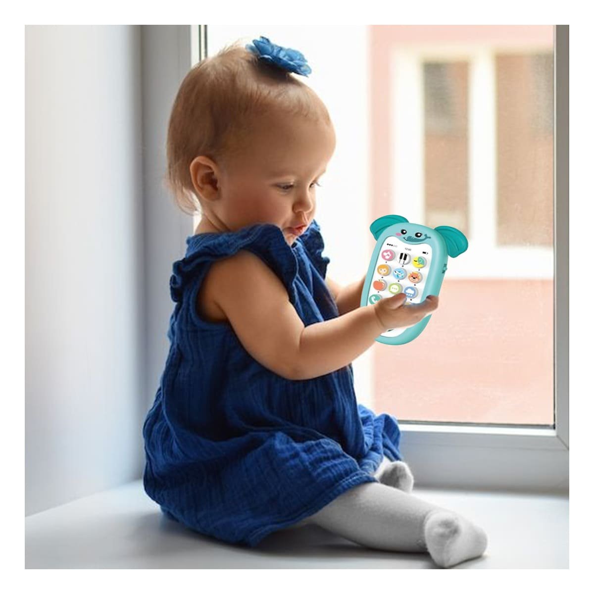 MOVIL INTERACTIVO ELEFANTE BILINGUE VERDE AGUA MUSICAL DINAMICO Y+POST IT - 2