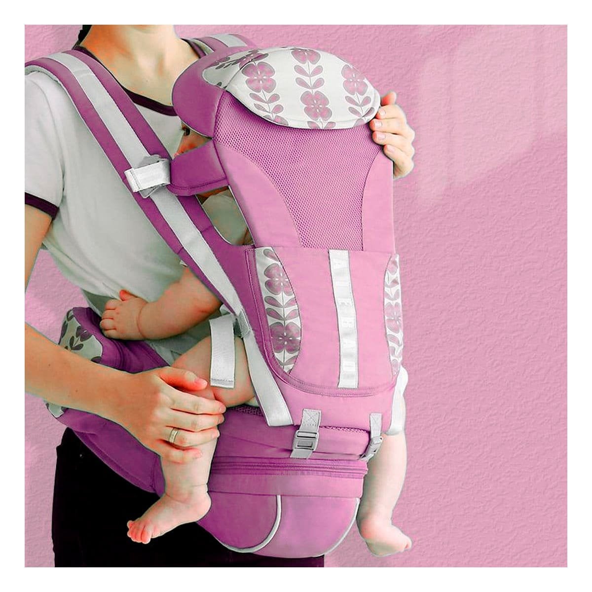 PACK2 PORTABEBE DE PASEO 3 EN 1 ROSADO ERGONOMICO CON DISEÑO FUNCIONAL - 2