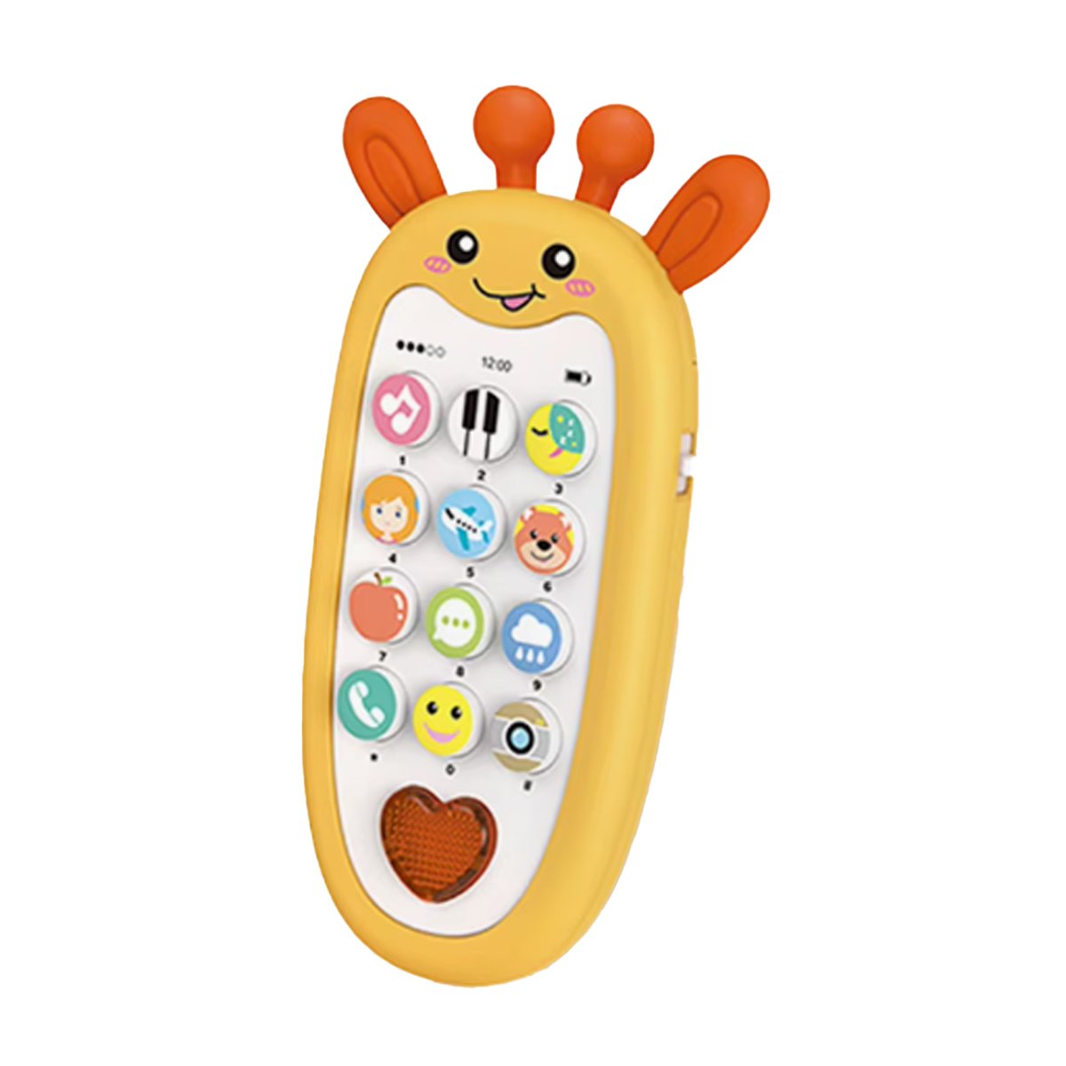 TELEFONO PORTATIL GIRAFA AMARILLO BILINGUE DIDACTICO COMPACTO Y+REGALO STICKER - 3