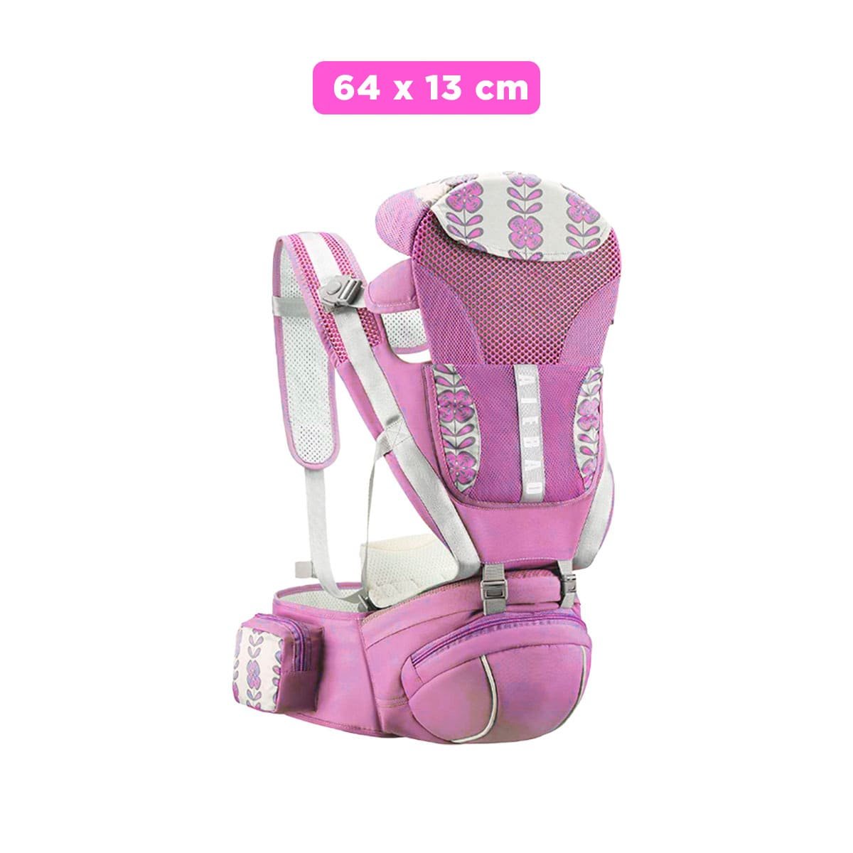 PACK2 MOCHILA ERGONOMICA 3 EN 1 ROSADO PRACTICA PARA CERCANIA SEGURA Y+PAPEL REGALO - 4