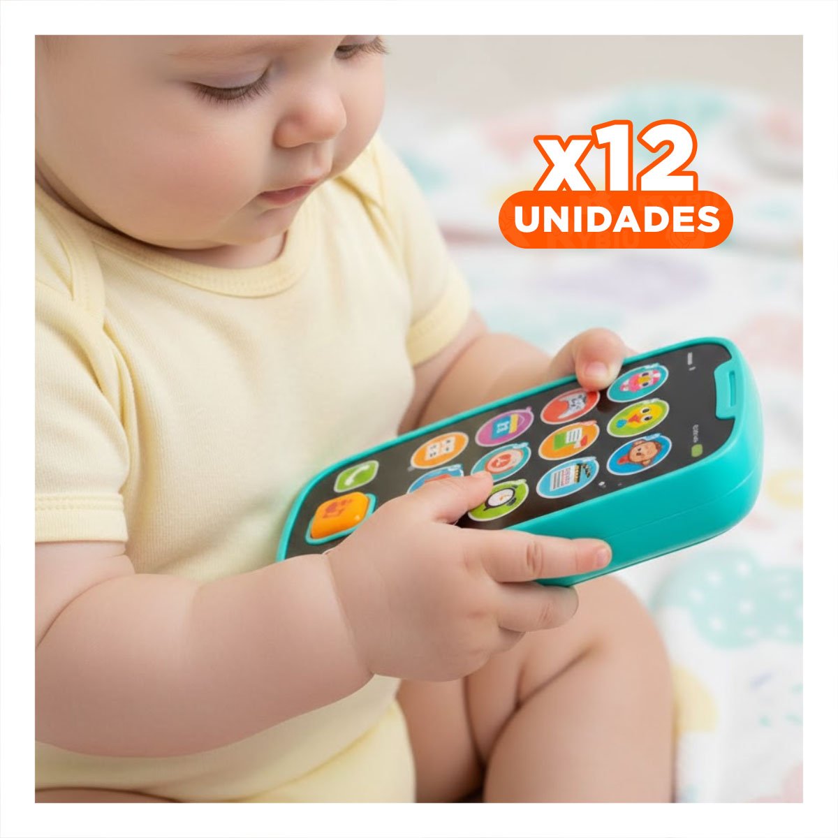 PACK12 MOVIL DIDACTICO CELESTE CON SONIDOS Y MELODIAS ALEGRES - 1
