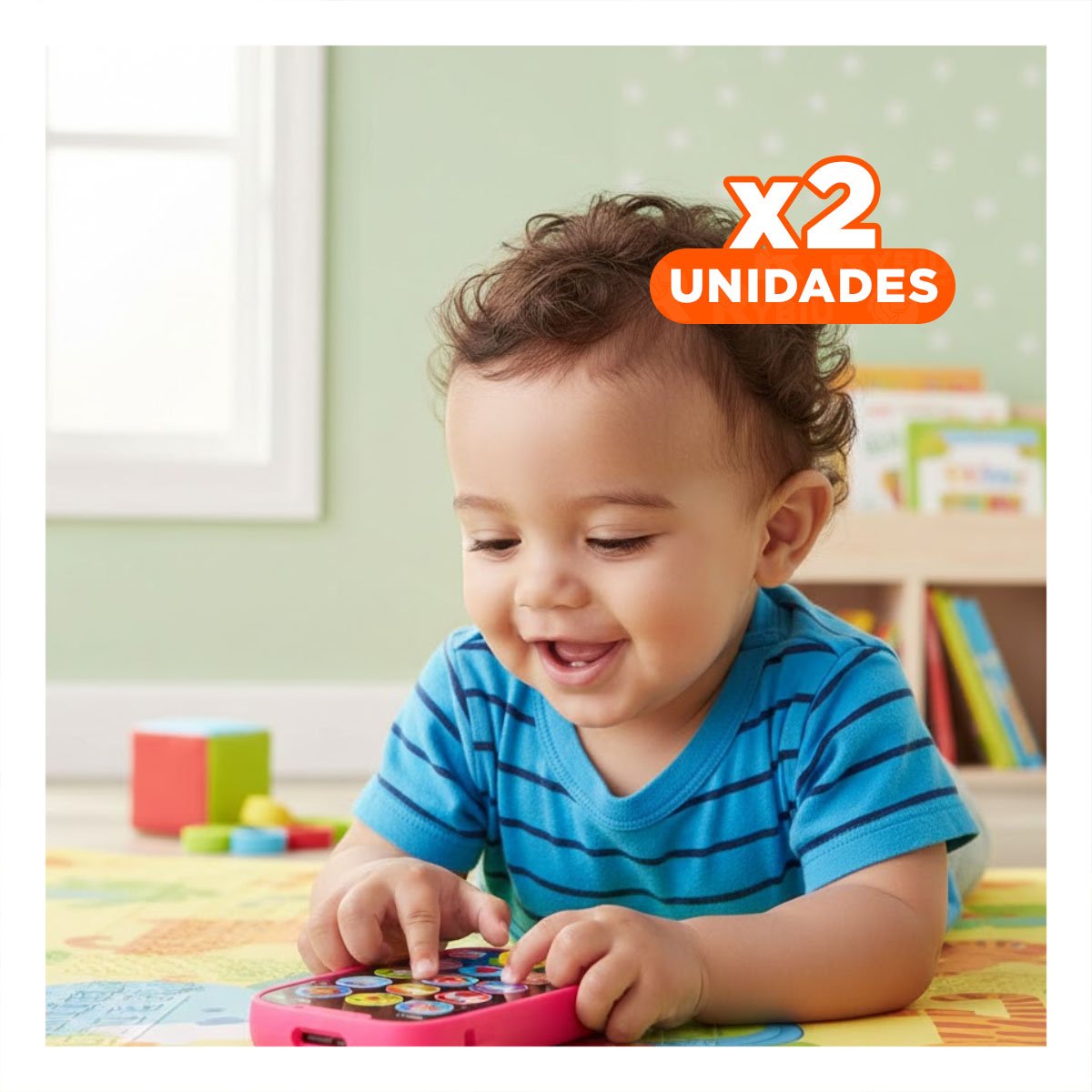 PACK2 SMARTPHONE EDUCATIVO ROJO DIDACTICO INTERACTIVO CON FUNCIONES BASICAS Y+REGALO STICKER - 1