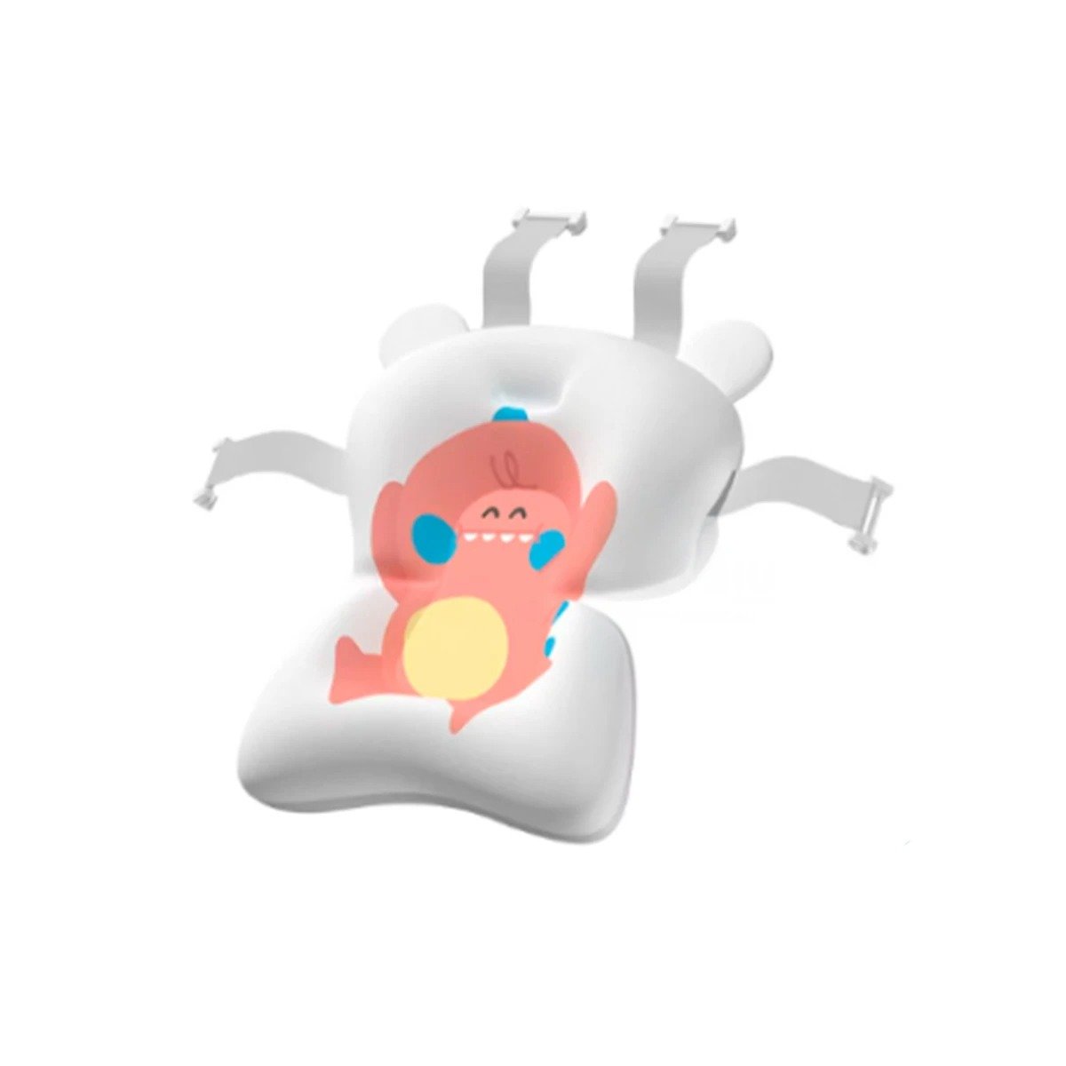 PACK2 ALMOHADA DE BANERA CON FORMA DINOSAURIO ROSADO BLANCO COMODA Y+REGALO STICKER - 2