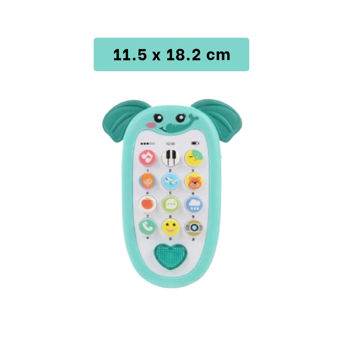 PACK12 MOVIL RECREATIVO ELEFANTE BILINGUE VERDE AGUA MUSICAL ATRACTIVO - 4