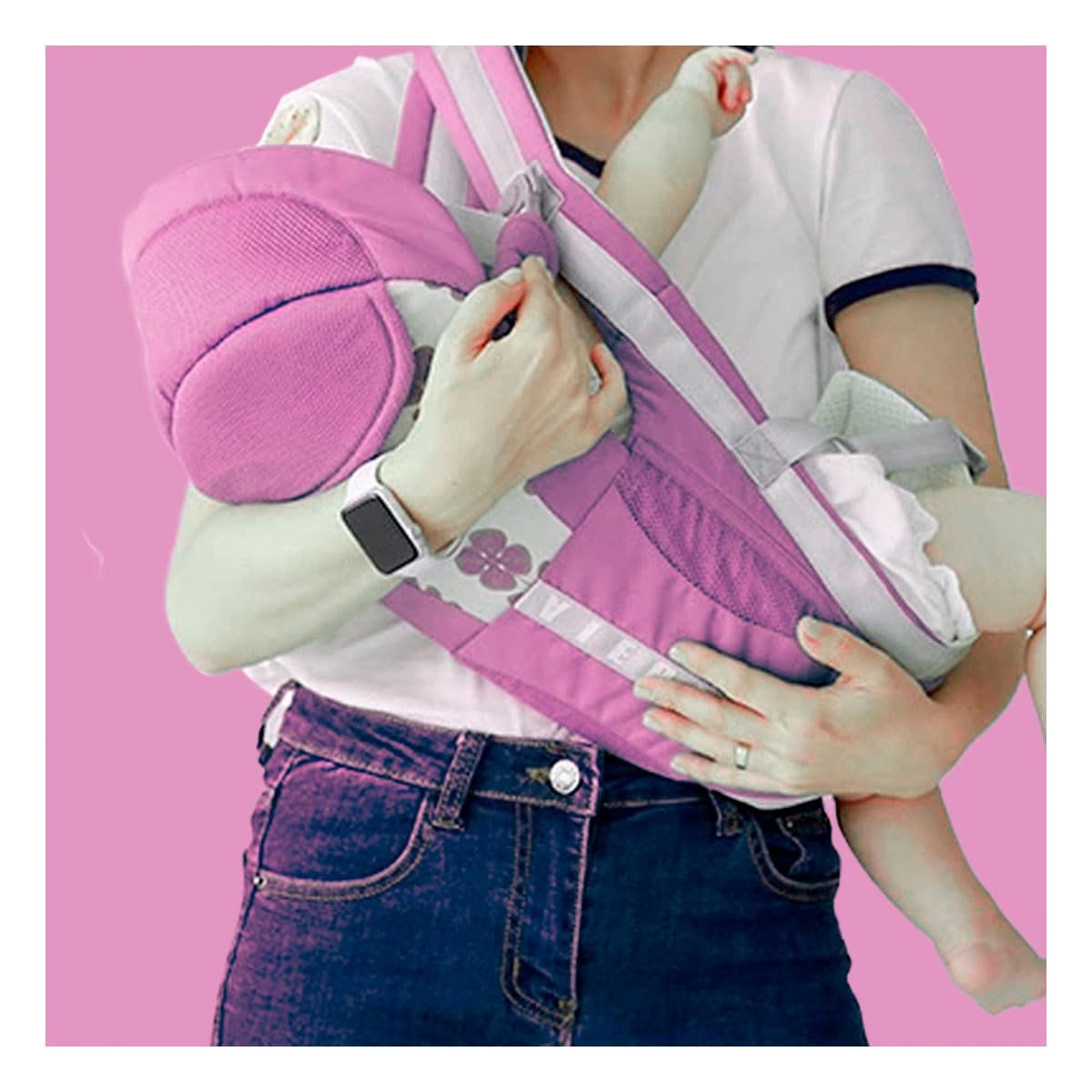 PACK4 ARNES DE PASEO 3 EN 1 ROSADO AJUSTABLE CON SOPORTE SEGURO - 3